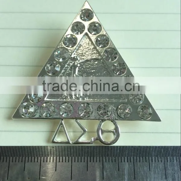 Wholesale Vnistar Silver and Gold Delta Mental Brooch With Stones Divine Jewelry Lapel 2016 Cheap