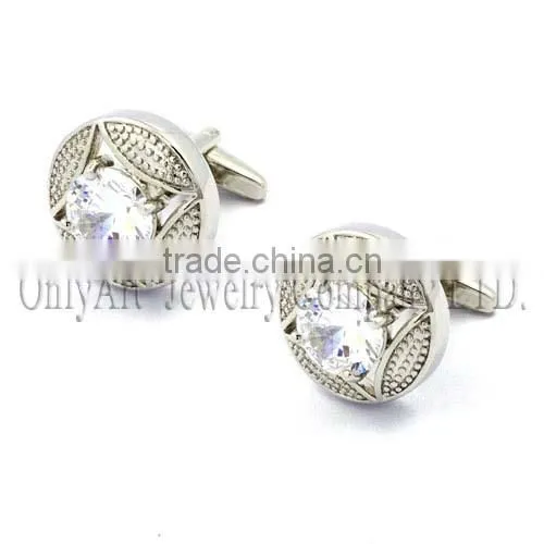 CZ Pave Setting Cufflinks Custom Design 925 Sterling Sliver Cufflinks photo-4