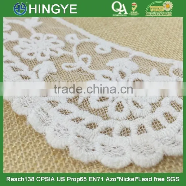 High Quality 100% Cotton Embroidery Neckline Designs HY004 photo-4