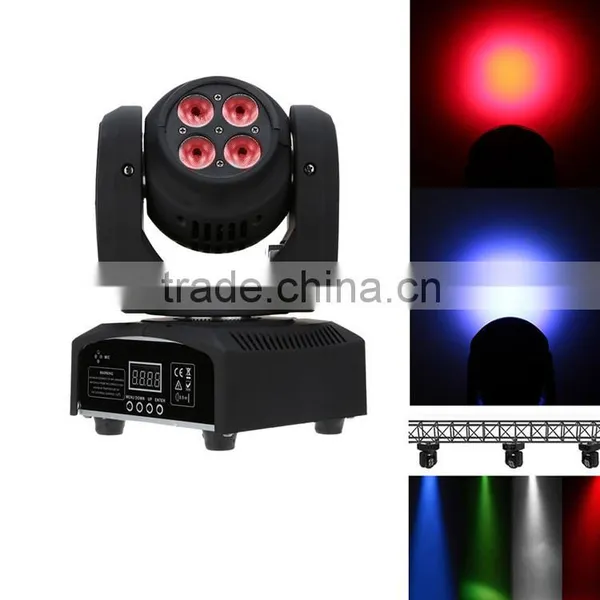 Double Face 4pcs 10W 4 in 1 Mini Led Disco Moving Head Beam Light photo-6