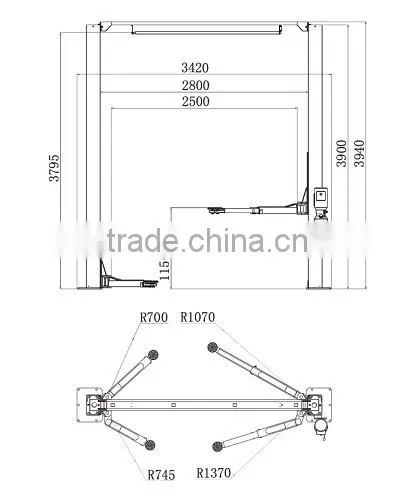@Sunshine 2 Post Car Lift With CE Certificate photo-2