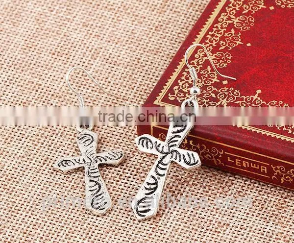 Fancy Drop Earrings Factory, George Michael Cross Earring photo-3