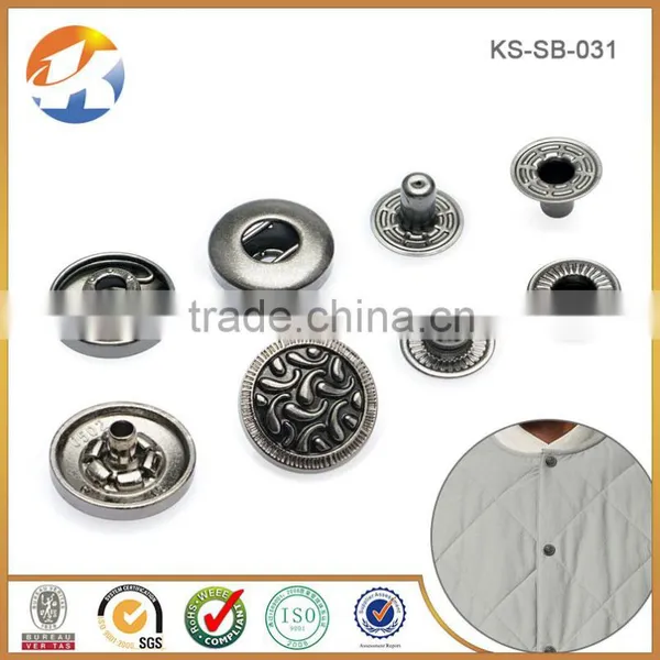 Hot Sale Gunmetal Custom Metal Pree Button photo-5