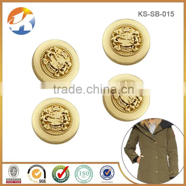 High Grade Embossed Logo Custom Gold Snap Button photo-3