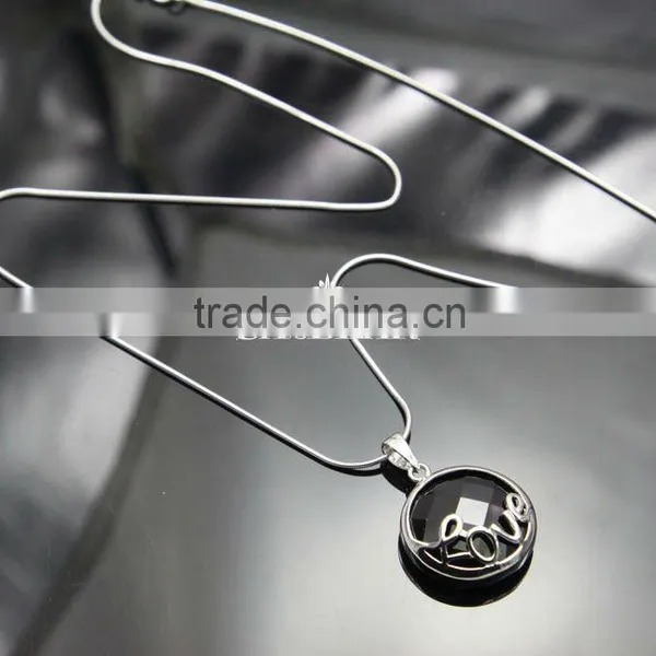 925 Silver Jewellery With Black Agate Pendent