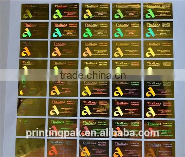 Custom Adhesive Holographic Packaging Label Stickers Quality Choice photo-2