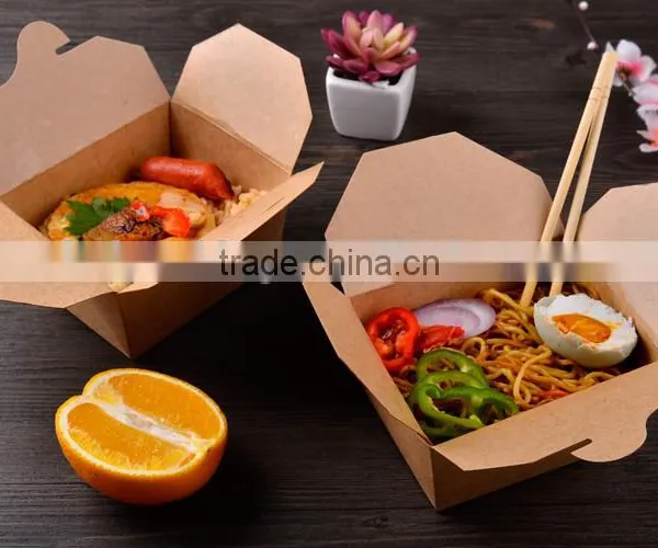 Recyclable Green Fresh Kraft Paper Food Box,fast Food Packaging Box photo-5