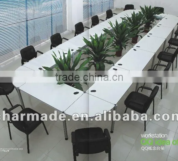 20 person simple design white board QQ idea large size aluminum conference table