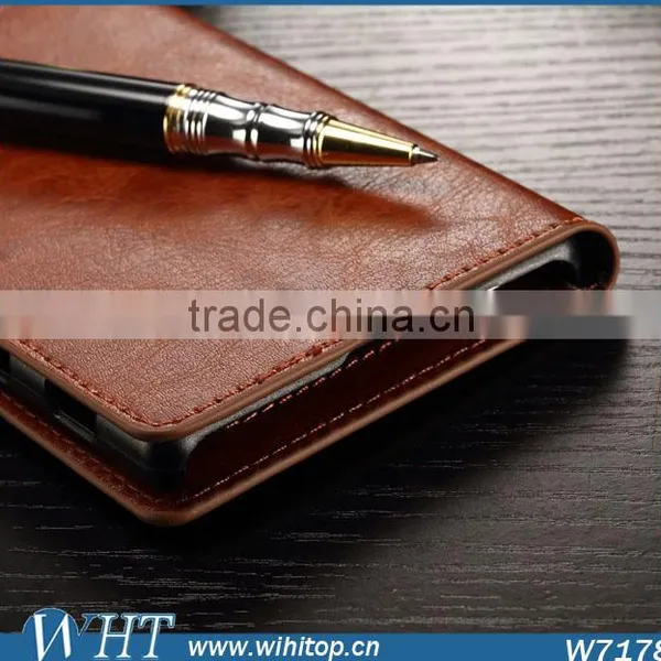 New Products Crazy Horse Skin Leather Wallet Case for Sony Xperia Z5 photo-3