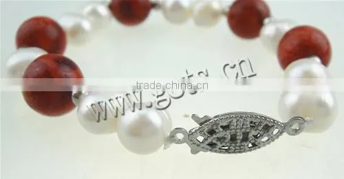 Freshwater Pearl Other Shape Golden Grass Bracelet photo-3