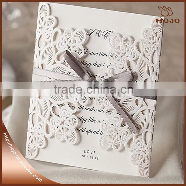 Wedding Card White Lace Style Hot Sale