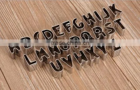 Hot Sale 26pcs Letters Stainless Steel Cookie Cutters Set