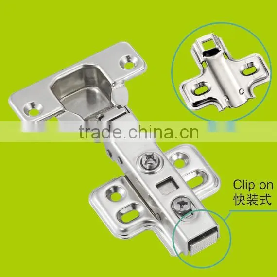 Stainless Steel Half-overlay 35mm Kitchen Cabinet Soft Close Hydraulic Hinge (clip On)HH1612 photo-2