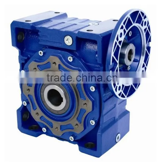 Aluminum Cast Iron Housing Double Stage NMRV/NMRW025-150 Worm Speed Reducer Helical Gearbox Geared Motor B5 IEC Nema Flange photo-2