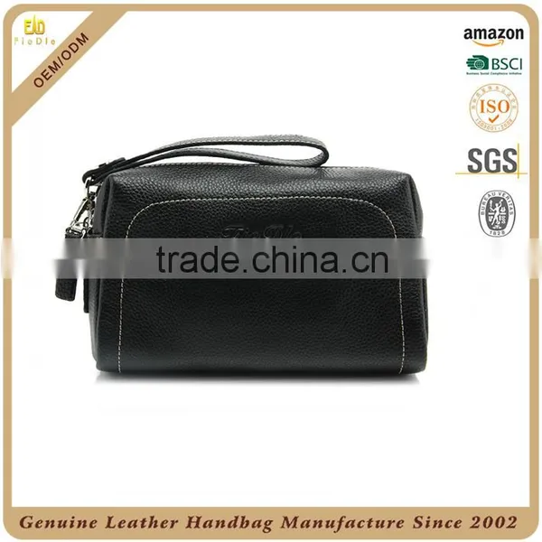 Guangzhou Custom 100% Cowhide Yak Leather Men Clutch Bag Men Leather Wallet OEM Wholesale Leather Clutch Bag for Men photo-4