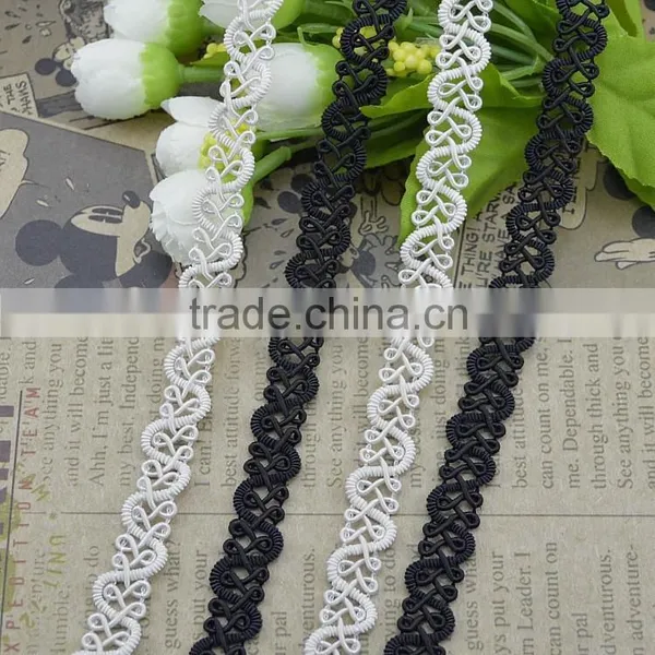 1.2cm Black&white Waxed Cotton Beading Cord photo-4
