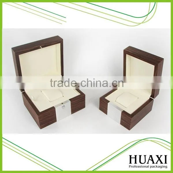 High Quality Wooden Grainy Paper Wood Watch Box photo-6