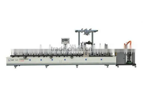 BF350 PVC Veneer PUR glue Profile Wrapping Machine