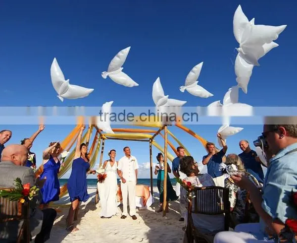 2016 Wedding Helium Inflatable Biodegradable White Dove Balloons For Wedding Decoration Doves Dhaped Bio Balloons Quality Choice photo-3