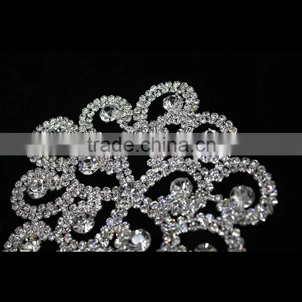 2015 Wholesale Crystal Embellishments Rhinestone Applique for Wedding Dress photo-3