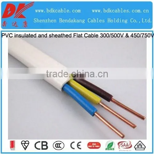 Pvc 450/750V Twin Core With Earth Cable Flat Cable by BS 6242y photo-2