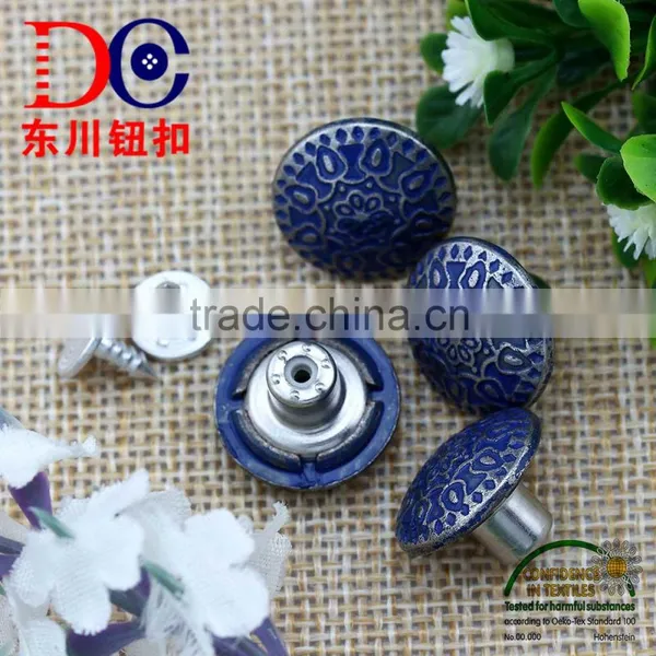 Fashion Design Custom Round Zinc Alloy Metal Jeans Button for Jean Garment photo-3