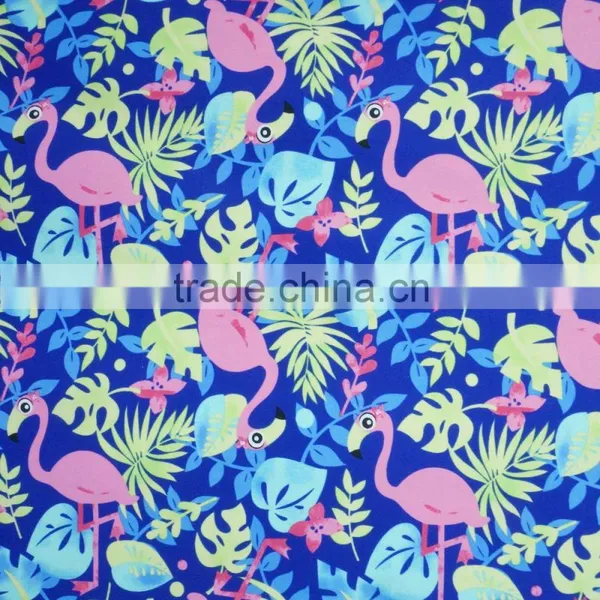 Bird and Floral Prints Nylon Spandex Swimwear Fabric photo-2