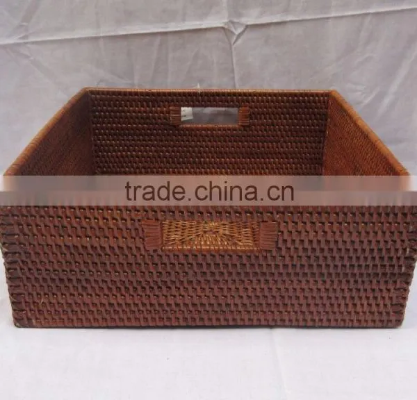 Very Nice and High Quality Full Rattan Basket 2016 With Brown Color photo-2