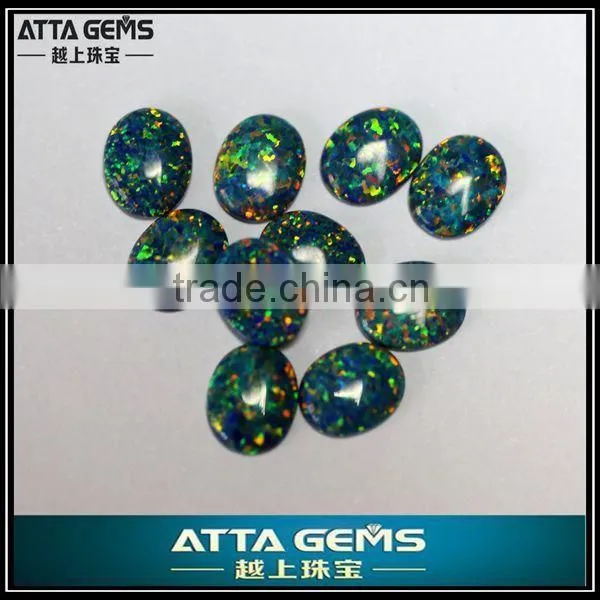 Oval Opal Cabochon Cut -similar Natural Created Opal photo-2