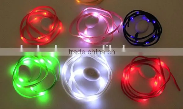 2016 Fashionable LED Light up Shoe Laces Colorful Shining Dancing Shoe Laces for Wholesale photo-4