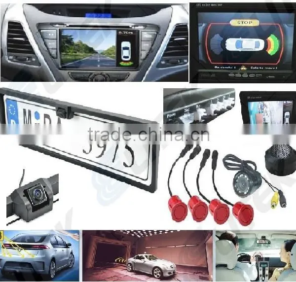 Ultrasonic Radar Detector With Car Night Vision Reverse Camera DC12V for Ford