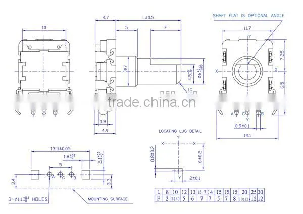 HW-11EN5V20B Rotary Encoder With Flat Shaft Electric 20&20 15&30 Detents Rotary Encoder photo-2