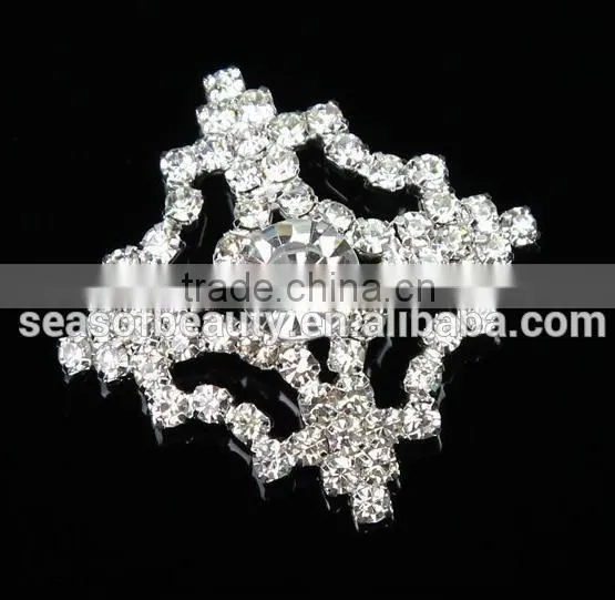 Fashional Shank Silver Diamonte Rhinestone Buttons for Apparel RNK194Y photo-3