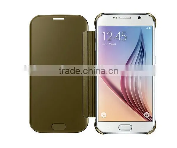 2016 Hot Selling Window View Electroplating Mirror pc pu Flip Case Cover for Samsung Galaxy S7/s7 Edge photo-6