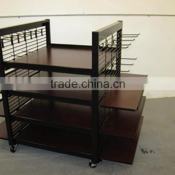 Free Standing Metal Display Stand Wire Mesh 4 Way Display Rack photo-2