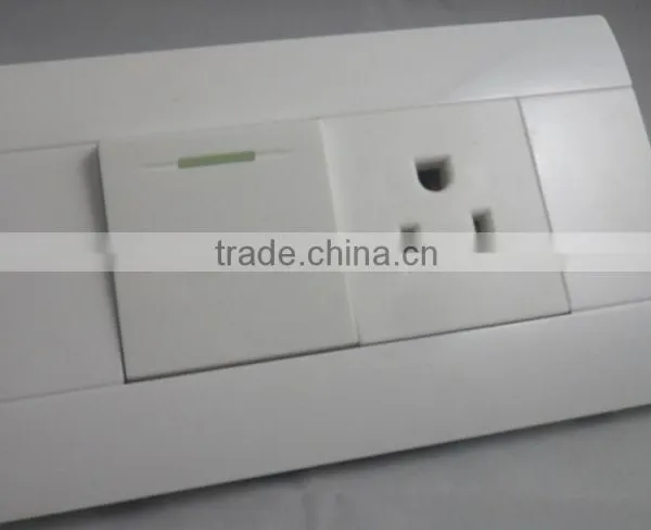110V American Design Wall Electric 1 Gang Switch+ 15A Socket photo-2