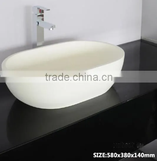 Modern Style Cabinet Wash Basins, Stone Resin Bathroom Wash Basin, Wall Hung Wash Basin photo-3