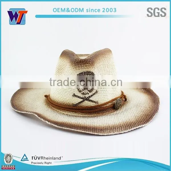 100% Cotton Fashion Wool Blaze Orange Cowboy Hat photo-2