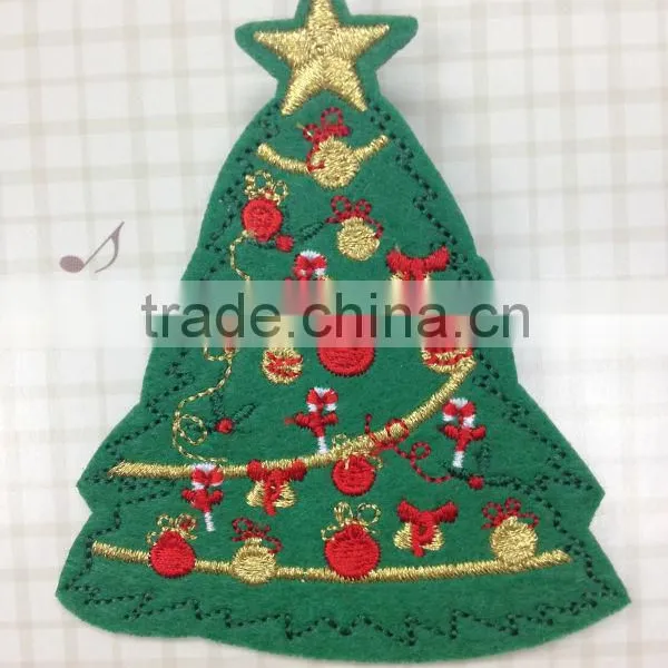 Christmas tree embroidery patch