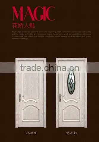 Simple Design Modern White Interior Solid Wooden Door photo-6