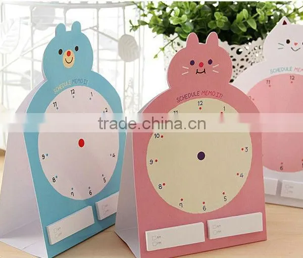New Creative Small Clock Sticky Notes and Note Book photo-3