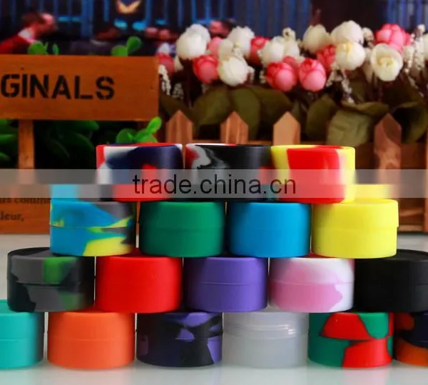 2016 Colorful Pretty Storage Boxes Food Grade Silicone Wax Container Silicone Jars Dab Wax Vaporizer Oil Container photo-6