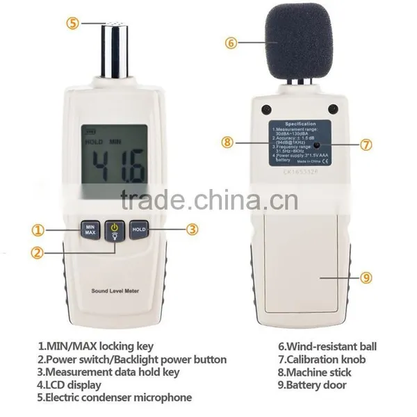 New Arrival Digital Sound Level Meter GM1352 Measure Range 30dBA~130dBA photo-2