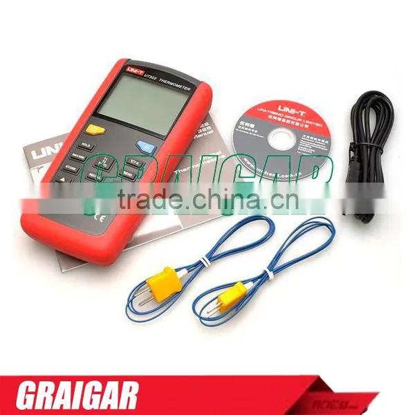UNI-T UT322 Contact USB LCD Digital Thermometer Multimeter K J T E Tester Meter T1 T2 Input/USB Data Transfer photo-4