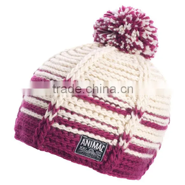 2016 Lady's Fashion Jacquard Winter Hat Knitted Beanies Hat Wholesale