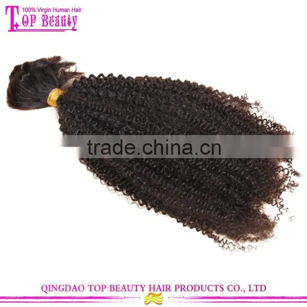 Cheap Afro Kinky Curly Bulk Human Hair Unwefted For Braiding Virgin Hair Bulk photo-6