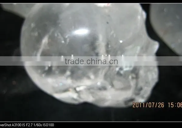 Hot Wholesale Nature Human White Crystal Skull for Healing photo-3