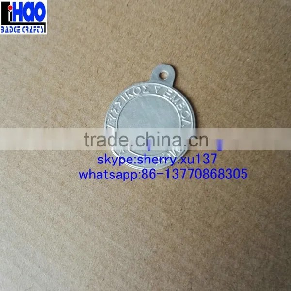 Custom Round Shaped Aluminum Hanging Nameplate Hang Tag Design photo-3