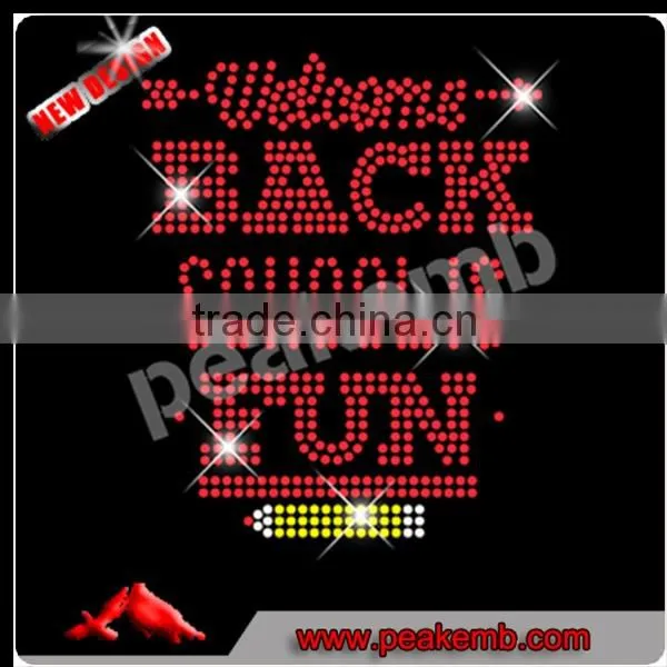 Hot Sale Wild About 3rd Grade Rhinestone Transfer Design Iron on Glitter for Children Clothing photo-4