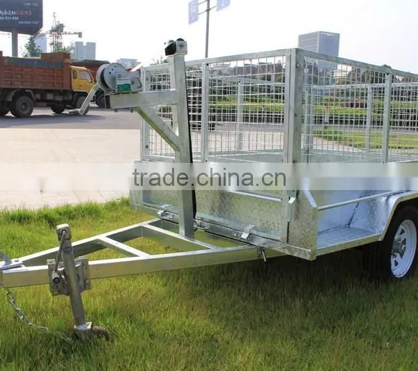 Single Axle Winch Tipping Cage Trailer photo-2
